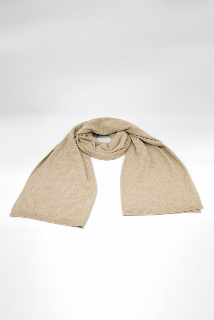 Schal aus Wolle-Kaschmir Mix in taupe